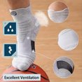 thumbnail image 5 of Men’s 5-Pack Cushioned Athletic Grey Crew Socks – Breathable, Moisture-Wicking, Anti-Odor & Durable Sport Socks for Running, Hiking, Training, 5 of 8