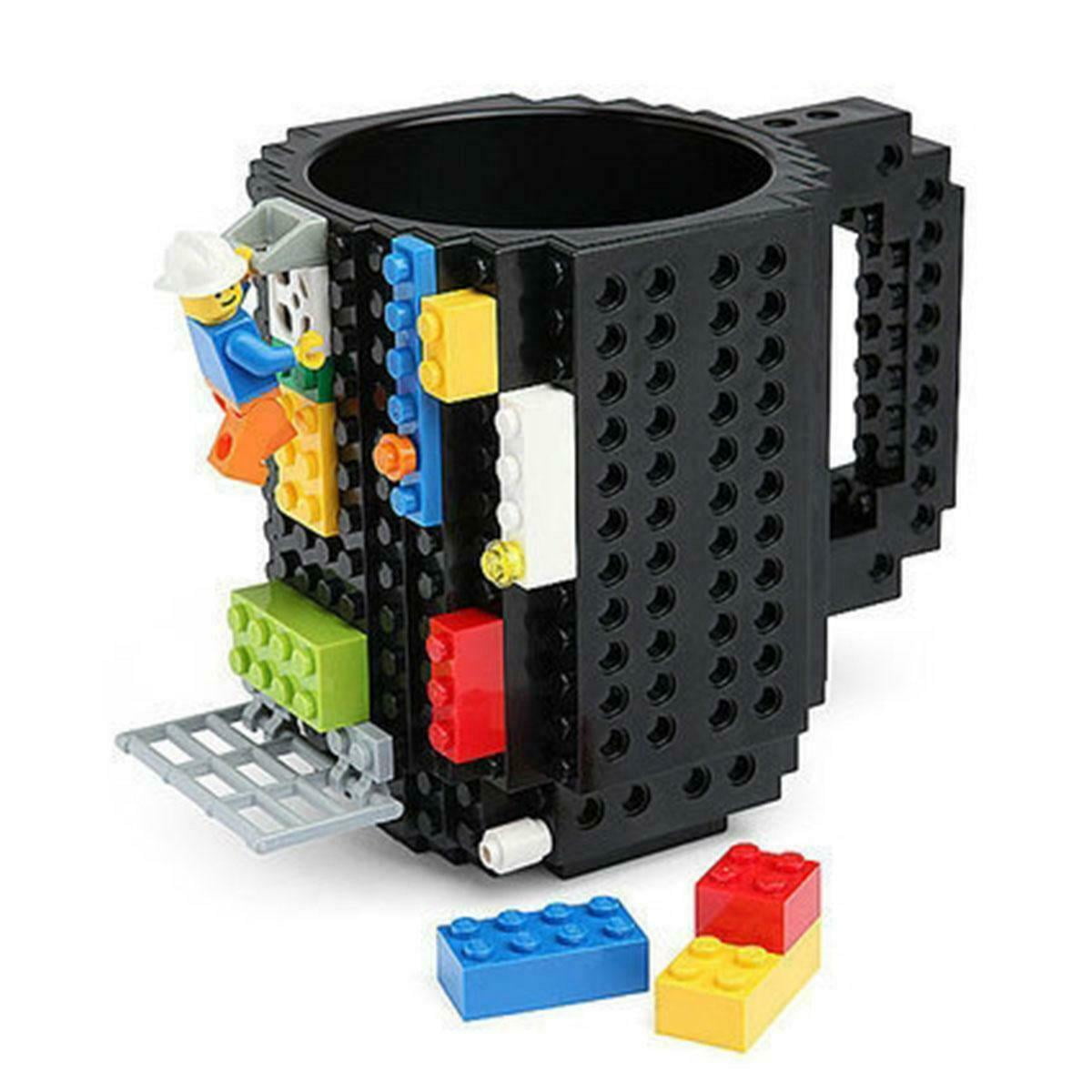 DIY Creative Lego Brick Building Mug Assemble Puzzle Blocks Gift Cup 9 Colors Walmart