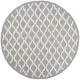 thumbnail image 2 of SAFAVIEH Cambridge Karen Geometric Wool Area Rug, Silver/Ivory, 6' x 6' Round, 2 of 7