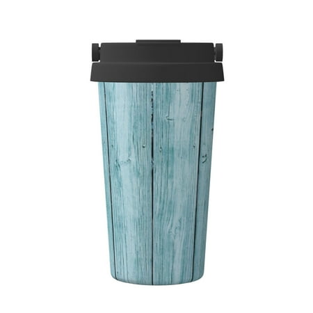 

Logiee Turquoise Wooden1 Print Stainless Steel Coffee Tumbler Travel Coffee Mug Insulated Coffee Mug with Lid Spill Proof Coffee Cup Portable Thermal Mug