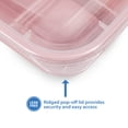 thumbnail image 5 of Mainstays 5-Pack Tall Square BPA-Free Plastic Meal Prep Food Storage Containers, 1.9L, Pink Blush, 5 of 10