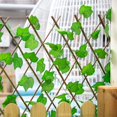 thumbnail image 4 of HSHDLDF Fence Privacy Screen Patio Fence Privacy Screen Retractable Fence Patio Artificial Decorative Fence with Grape Leaf Plant Fence Wood Garden (3), 4 of 4