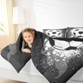 thumbnail image 3 of jejeloiu Football Sports Bedding Comforter Set,White Splatter Ink Twin Comforter Sets,Boys Socer Game Bedding Set,Lightweight Room Decor Reversible,2 Pieces, 3 of 8