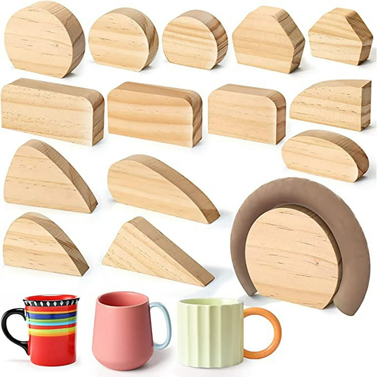 14 Ceramic Mug Handle Molds, Wooden Pottery Tool Kit For Making
