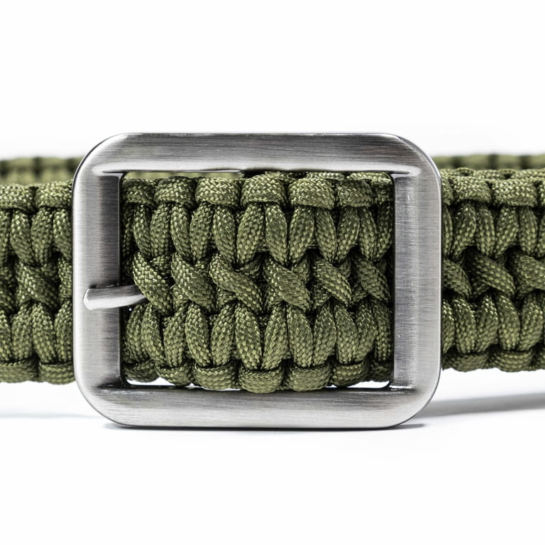 ParaLace EDC Survival 550 Paracord Belt with Stainless Steel Buckle, 52 inch (Universal Fit, 3 Colors)