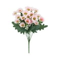 thumbnail image 2 of Artificial Flowers, Pink Spring Artificial Daisy Bouquet - 7-Stem Plastic Fake Flower for Home Decor, Wedding & Table Arrangements (15×32cm/5.9×12.6in), 2 of 9