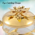 thumbnail image 2 of Matashi 24K Gold Plated Sugar Bowl with Glass Insert and Spoon, Flower and Vine Design, Tabletop Serveware, 1 Count, 2 of 7