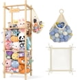 thumbnail image 1 of Organizador de almacenamiento de animales de peluche Auoleru, jaula de madera para zoológico, 1 of 5