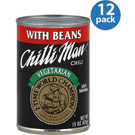 Chilli Man Vegetarian Chili with Beans, 15 oz, (Pack of (World's Best Vegetarian Chili)