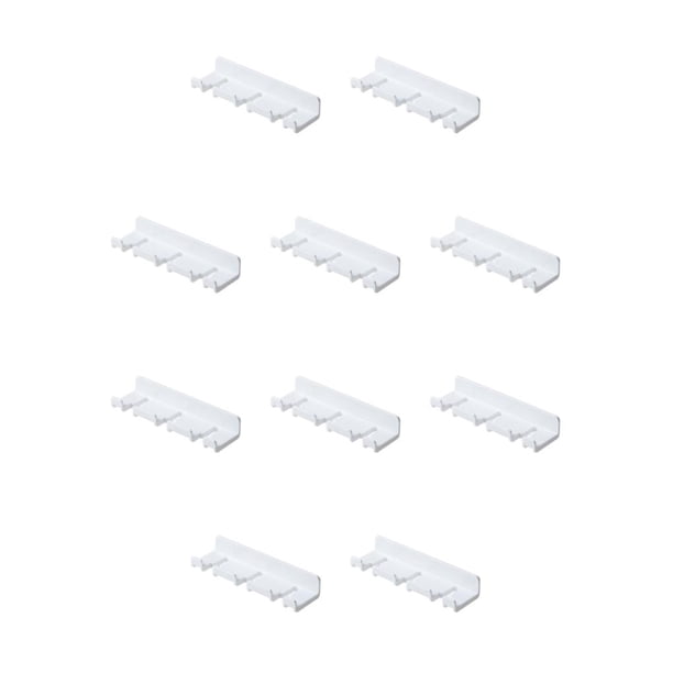 Advancent Soporte de ganchos colgantes autoadhesivos sin perforaciones para montar en la pared, colgador de almacenamiento de cables multiusos, Blanco 10piezas
