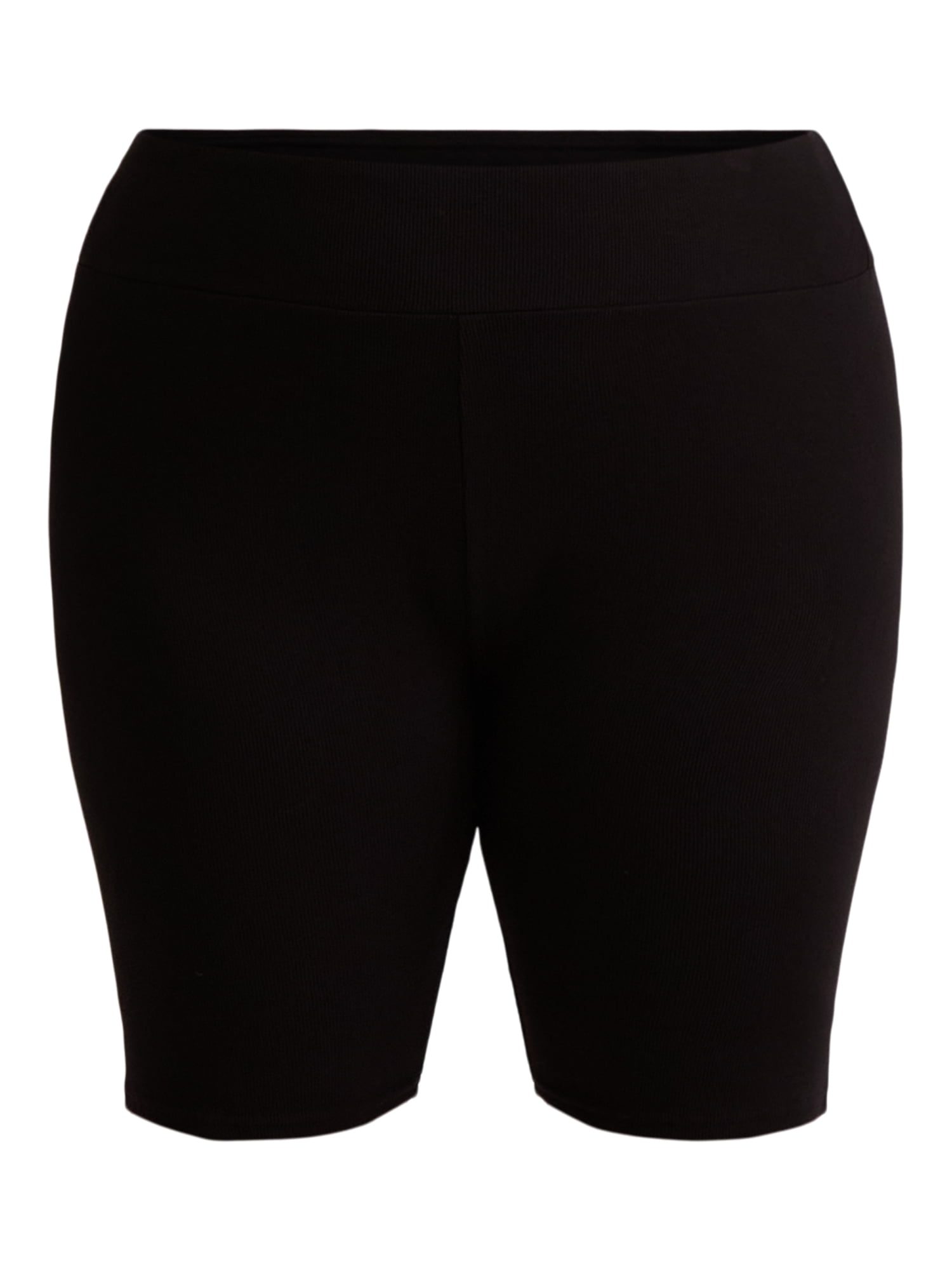 Terra & Sky Women’s Plus Size Bike Shorts, 10" Inseam, 2-Pack, Sizes 0X-5X