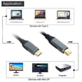 thumbnail image 4 of JSER USB 3.1 Type C USB-C Source to Mini DisplayPort DP Displays Male 4K Monitor Cable for Laptop 1.8m, 4 of 6
