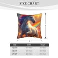 thumbnail image 2 of KLL Rainbow Sunset Cloud White Horse Decorative Throw Pillow Covers Velvet Soft for Couch Sofa Bedroom Living Room Outdoor (No pillow core)- 18"x18", 2 of 5