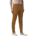 thumbnail image 2 of eloria Men's Premium Comfort Straight Fit Flat Front Dress Pant Pyjamas, Color: Rust 1, Size : 30, 2 of 6