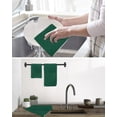 thumbnail image 5 of Dark Green Plaid Kitchen Dish Towels for Drying Dishes Set of 2, Country Vintage Abstract Striped Lattice Waffle Weave Microfiber Hand Tea Bathroom Towels Quick Dry & Absorbent Towel 15.7x23.6, 5 of 7