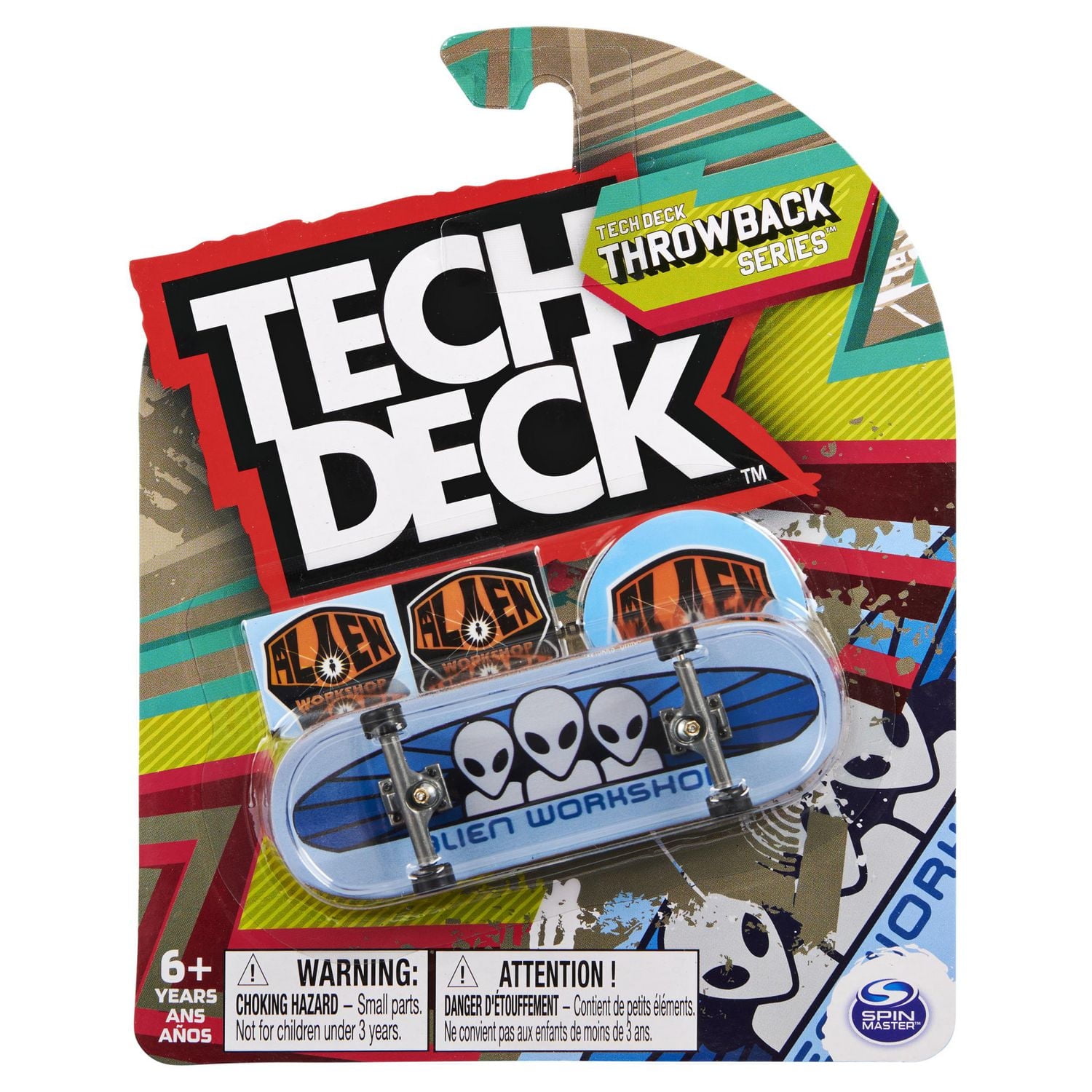 Tech Deck, 96mm Throwback Series Fingerboard with Authentic
