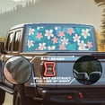 Performated Window Graphics Forchrinse Hibiscus Back Window Decals for Trucks Perforated One Way ...