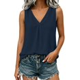 thumbnail image 4 of Sheghy Tank Tops 100%Cotton Women's Solid Color Sleeveless V-Neck Casual Cotton-Linen Top, 4 of 8