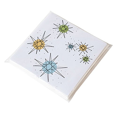 Sputnik Retro Atomic Starburst 50 S Style Paper Napkins Pack Of 20 Walmart Com Walmart Com