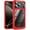 Red, variant on For iPhone 17 Pro Max Ultimate CaseX Transparent Hybrid Case with Metal Buttons And Camera Edges - Blue