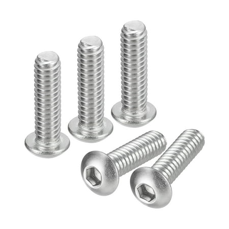 

1/4-20x7/8 Button Head Socket Cap Screws 25 Pack 304 Stainless Steel Screws