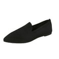 thumbnail image 2 of HaiMao Women's Woven Flats Clearance Pointy Fashion Cutouts Breathable Knit Flat Shoes Black 6.5(38), 2 of 9