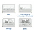 thumbnail image 4 of Delta Children Sloane 4-in-1 Acrylic Convertible Crib - Includes Conversion Rails, Bianca White w/Melted Bronze, 4 of 11
