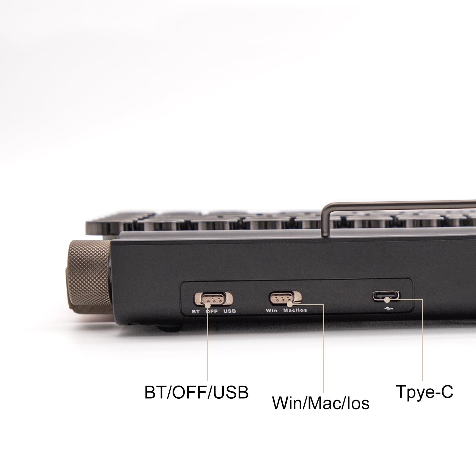 83 - Key Retro Dot Typewriter Mechanical Keyboard for Phone, Tablet, Laptop & Desktop - Wired/Bluetooth Mode (Wood Color)