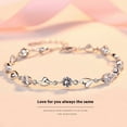 thumbnail image 2 of S999 Pure Silver Love Heart Simple Personality Mori Style Student Couples Bracelet, 2 of 2