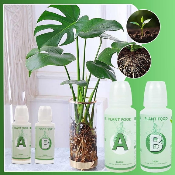 100Ml Hydroponic Nutrient Solution Hydroponic Nutrient General Concentrated Fertilizer For Vegetables And Green Plants, Household Planting Fertilizer (A And B Fertilizers,