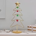 thumbnail image 5 of Tabletop Mini Christmas Tree,Artificial Tabletop Christmas Tree with Lights,Tabletop Metal Christmas Tree Wrought Iron Ornament Display Stand Christmas Ornament,Desktop Decorations Mini Xmas Tree, 5 of 6