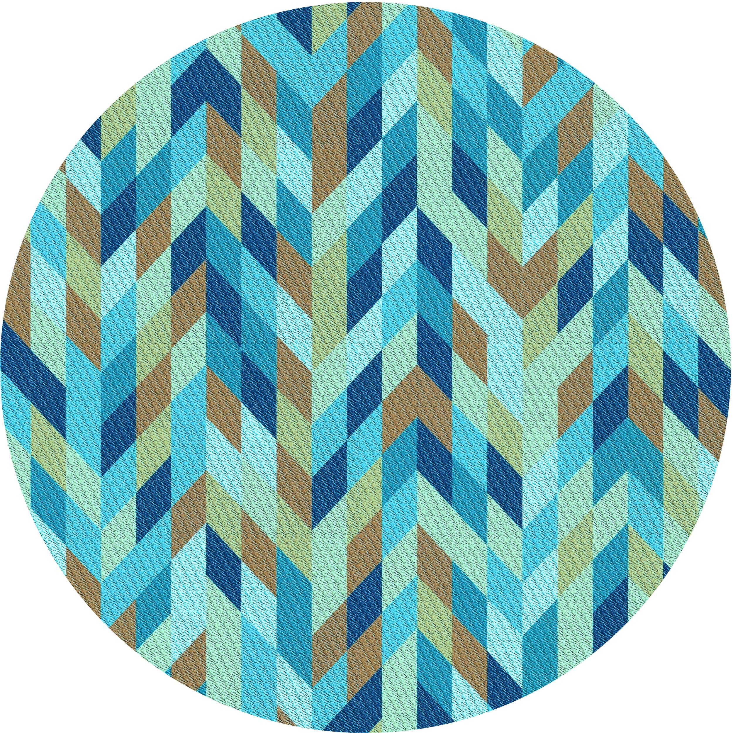 Ahgly Company Indoor Round Patterned Sea Turtle Green Area Rugs, 6 ...