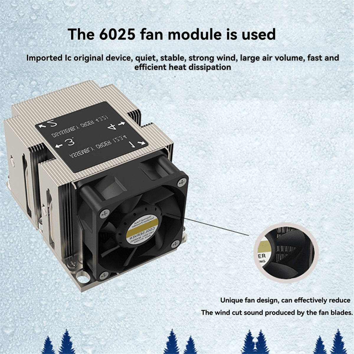 LGA3647-2U-R83 Cooler 240W for Lga 3647 Narrow Type Radiator 2u Heat Sink 4 Heat Pipe Side Blow Cooling Fan,1 * cpu Cooler
