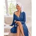 thumbnail image 3 of Ekouaer Kimono Robes for Women Long Lightweight Knit Bathrobe Shawl Soft Sleepwear Casual Ladies Loungewear, 3 of 6
