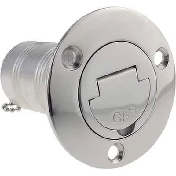 ISURE MARINE 2"(50mm) Boat Gas Deck Fill/Filler with Keyless Cap 2" Marine Mirror- Polished 316 Stainless Steel Hardware for Boat Yacht Caravan