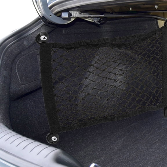Milisten Durable Black Mesh Trunk Organizer for Car Use with High Storage Capacity