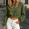 thumbnail image 2 of CONZONE Sweatshirt For Women Long Sleeve Pullover Sweatshirts For Women Solid Color Trendy Fall Winter Womens Hoodies, 2 of 4