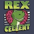 thumbnail image 2 of Boy's Toy Story Valentine Rex-Cellent  Graphic Tee Navy Blue Heather Small, 2 of 3