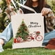 thumbnail image 4 of Bolsa de lona navideña | Bolsa reutilizable para regalos y compras | Tamaño grande: 58 x 39 cm | Colores verde, rojo y blanco | Ideal para fiestas y viajes diarios, 4 of 5