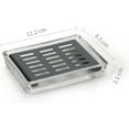 thumbnail image 3 of Clear Glass Soap Dish with SUS304 Stainless Steel Tray Rectangular Soap Holder for Bathroom Counter, Shower, Kitchen(Black), 3 of 16