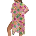 thumbnail image 5 of HELLHERO Pineapple Tropical Women's Kimono Swimwear and Shawl Long High Quality Fabrics Quick Dry Beach Cover Up, 5 of 6