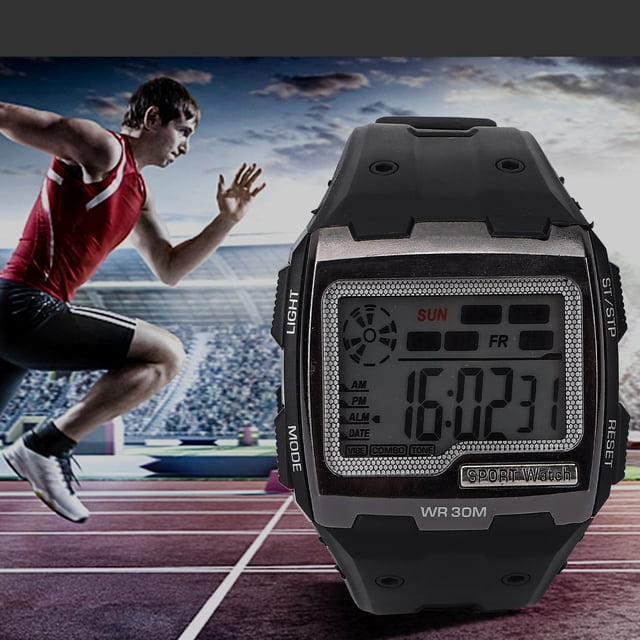 Reloj Digital, Luz Nocturna Reloj Digital Deportivo Impermeable Apariencia De Moda Funciones Múltiples Para Uso Diario Para Todas Las Personas