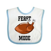 Inktastic Thanksgiving Feast Mode Turkey Football Boys or Girls Baby Bib