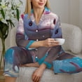 thumbnail image 6 of Pofeuu Cute Underwater Axolotl Print Womens Pajamas Set Long Sleeve Sleepwear Button Down Nightwear Soft Pj Lounge Sets Button Down Pajamas Women-XX-Large, 6 of 7