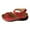Red, variant on XDDST Womens Wedge Sandals Women's Fashion One Strap Slope Heel Soft Bottom Outer Wear Solid Color Casual Sandals