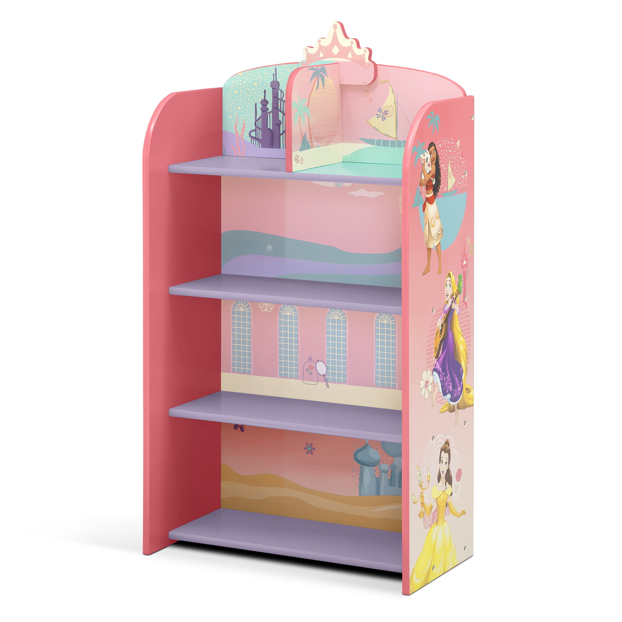 Disney Princess Playhouse 4-Shelf Delta Children - Greenguard Gold Certified, Pink Walmart.com