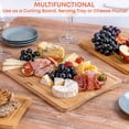 thumbnail image 5 of Bamboo Cutting Board Medium, 15x10 Inch Wood Cutting Board for Meat Cheese Vegetables, Wooden Cutting Boards for Kitchen, Wood Serving Tray, 5 of 10