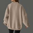 thumbnail image 7 of EDFBUYKRS Female Long Sleeve Sweatshirt Sweatshirts for Women Plus Size Lined Oversized Sweaters Long Sleeve Pullover Crewneck Warm Tunic Tops Size M, 7 of 7