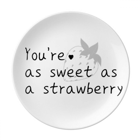 

Romantic Expression Sweet Strawberry Plate Decorative Porcelain Salver Tableware Dinner Dish