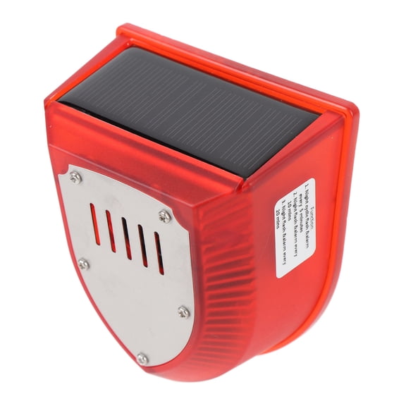 Yajisi Solar Alarm Detector – 5/10/20‑Minute Timer, Dual Solar & DC Charging, High‑Efficiency Panel, Weather‑Proof ABS